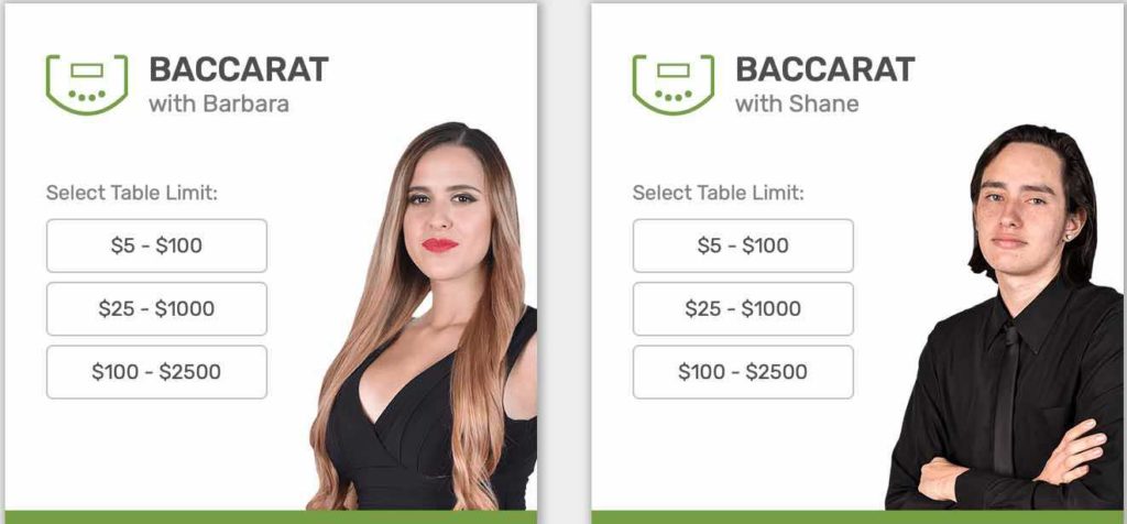 baccarat table limits
